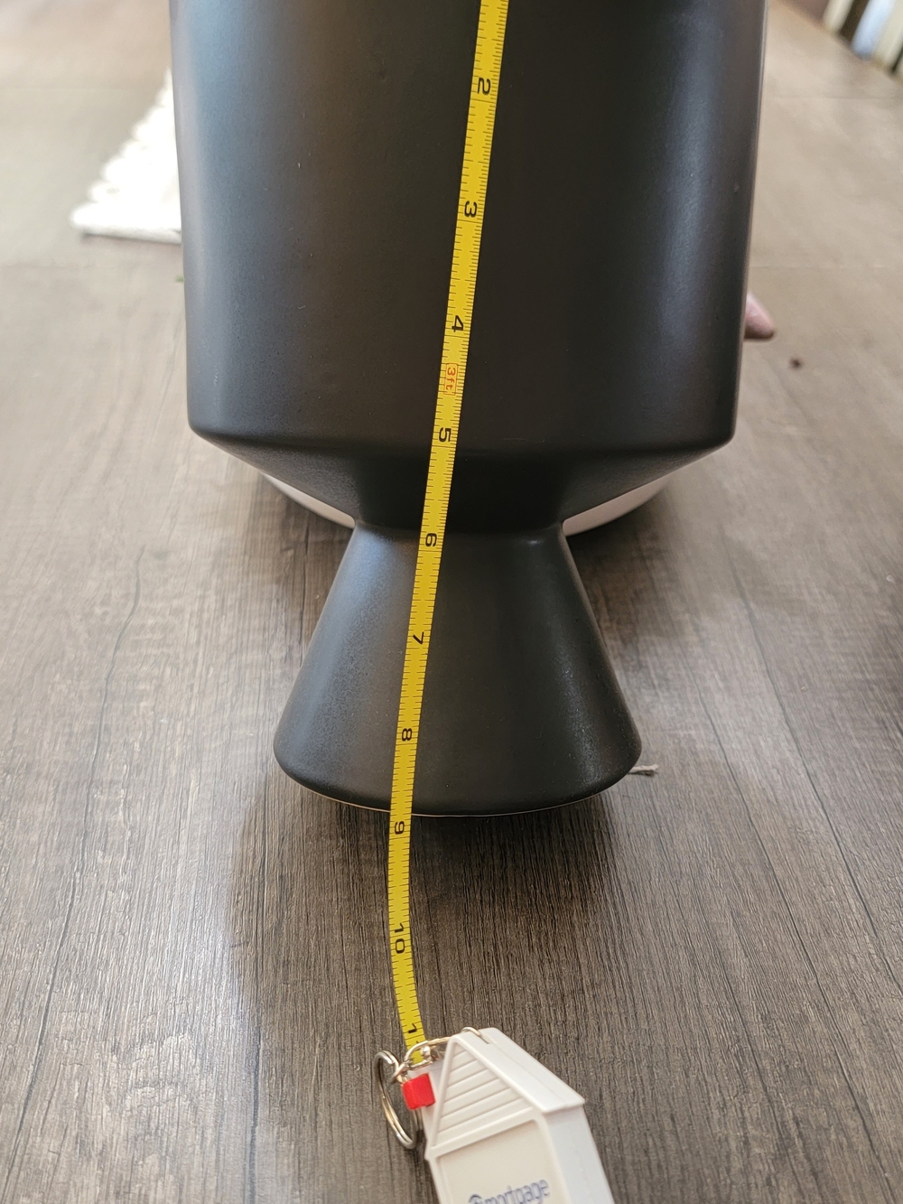 Modern Matte Black Pedestal Planter - Picture 3 of 3